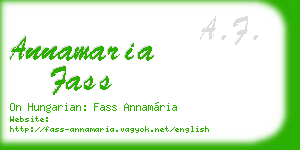 annamaria fass business card